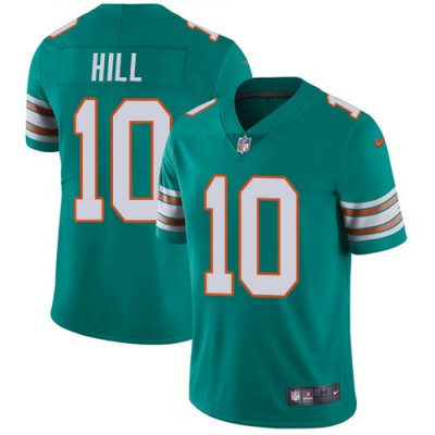 Nike Miami Dolphins #10 Tyreek Hill Aqua Green Alternate Men's Stitched NFL Vapor Untouchable Limited Jersey Men's